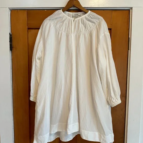 COS Oversized Gathered Mini Dress - Picture 2 of 6